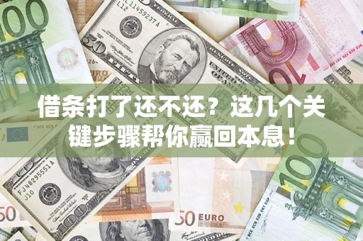 济南借条打了还不还？这几个关键步骤帮你赢回本息！