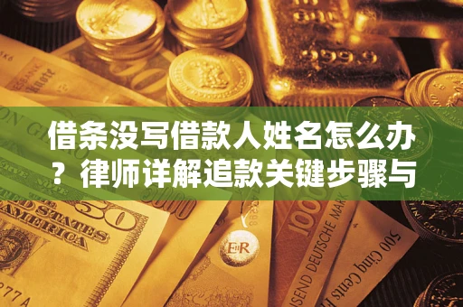 济南借条没写借款人姓名怎么办？律师详解追款关键步骤与证据链构建