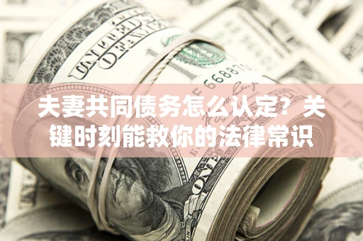 济南夫妻共同债务怎么认定？关键时刻能救你的法律常识